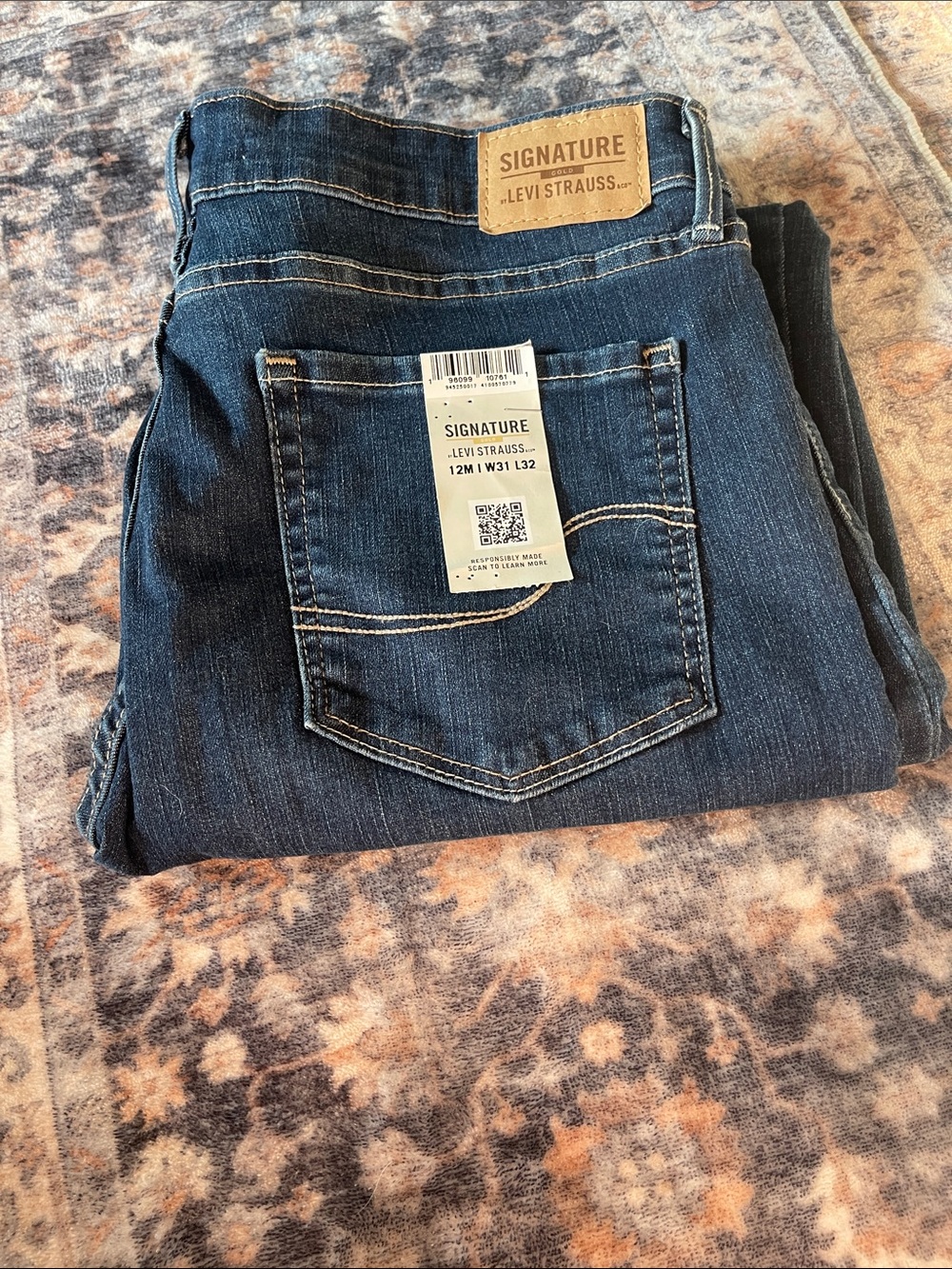 Signature by Levi Strauss Women's Straight Leg Jeans - Dark Blue